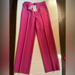NWT Zara The Francoise Full Length Striaght Leg pink size medium trouser pant
